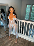 Kelli's None But Net Jumpsuit (Powder Blue)