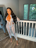 Kelli's None But Net Jumpsuit (Powder Blue)